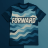 Tee-shirt engagé FORWARD STANDING, visuel militant inspiré de Shepard Fairey, typographie imprimée, coton bio ou recyclé