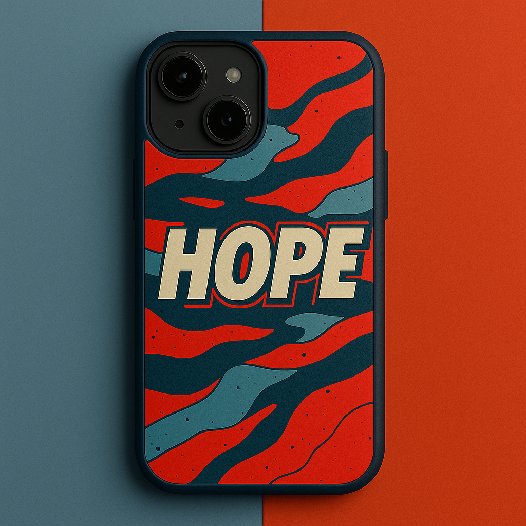 Coque-de-téléphone-HOPE Coques de téléphone street art - Marque STANDING x Shepard Fairey